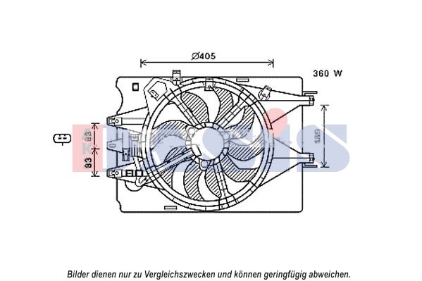 AKS DASIS Вентилятор, охлаждение двигателя 088104N